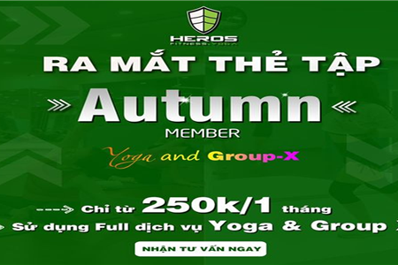 RA MẮT GÓI THẺ TẬP AUTUMN CHỈ CÓ TẠI HEROS FITNESS AND YOGA!
