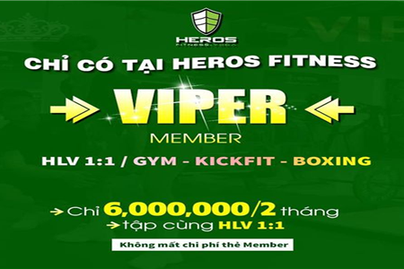 RA MẮT GÓI THẺ TẬP VIPERDUY NHẤT CHỈ CÓ TẠI HEROS FITNESS AND YOGA!