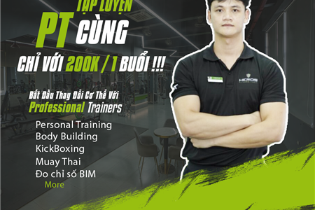 ƯU ĐÃI CHO 99 HỘI VIÊN MỚI VỚI GÓI PT CHỈ 200K/1 BUỔI TẬP LUYỆN !